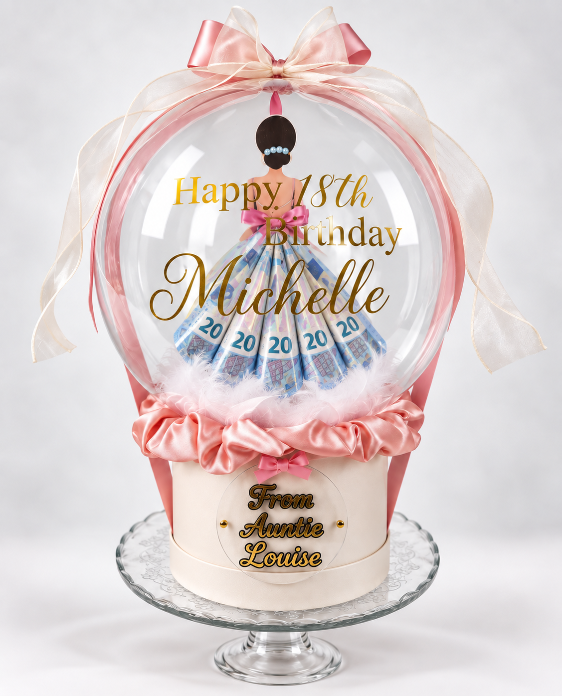 Pink Luxe Birthday Money Balloon