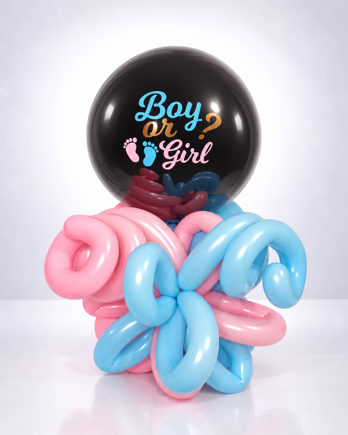 Boy or Girl Gender Reveal Balloon Stack