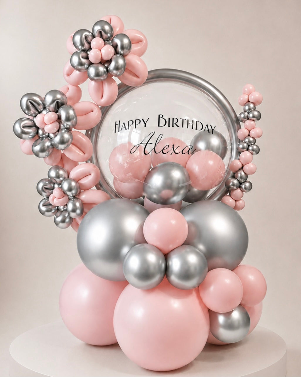 Floral Bubble Balloon Display