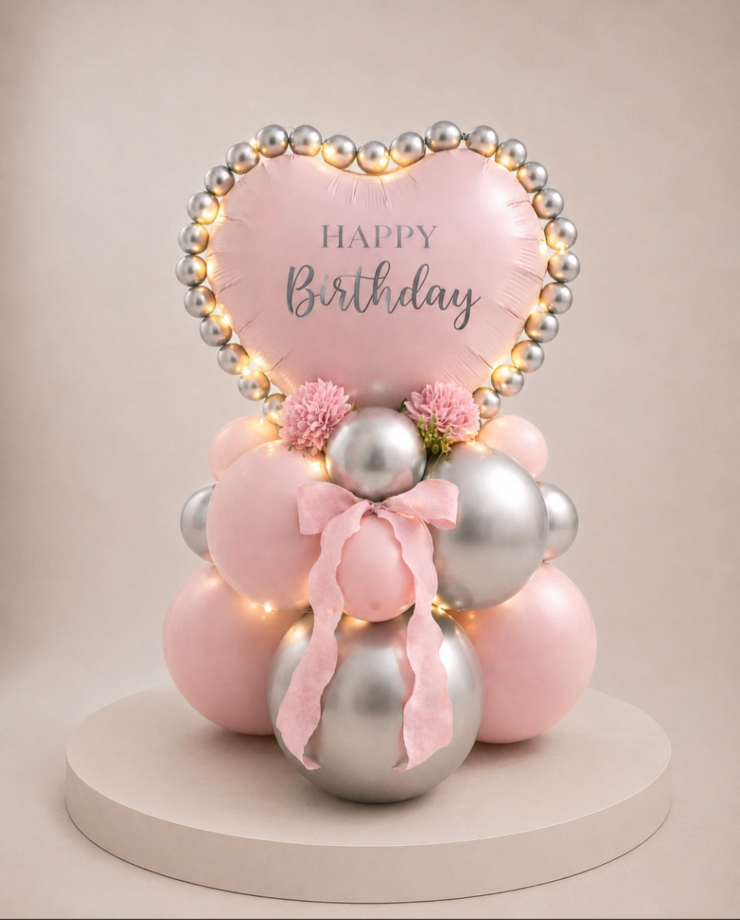 Heart Birthday Balloon Stack