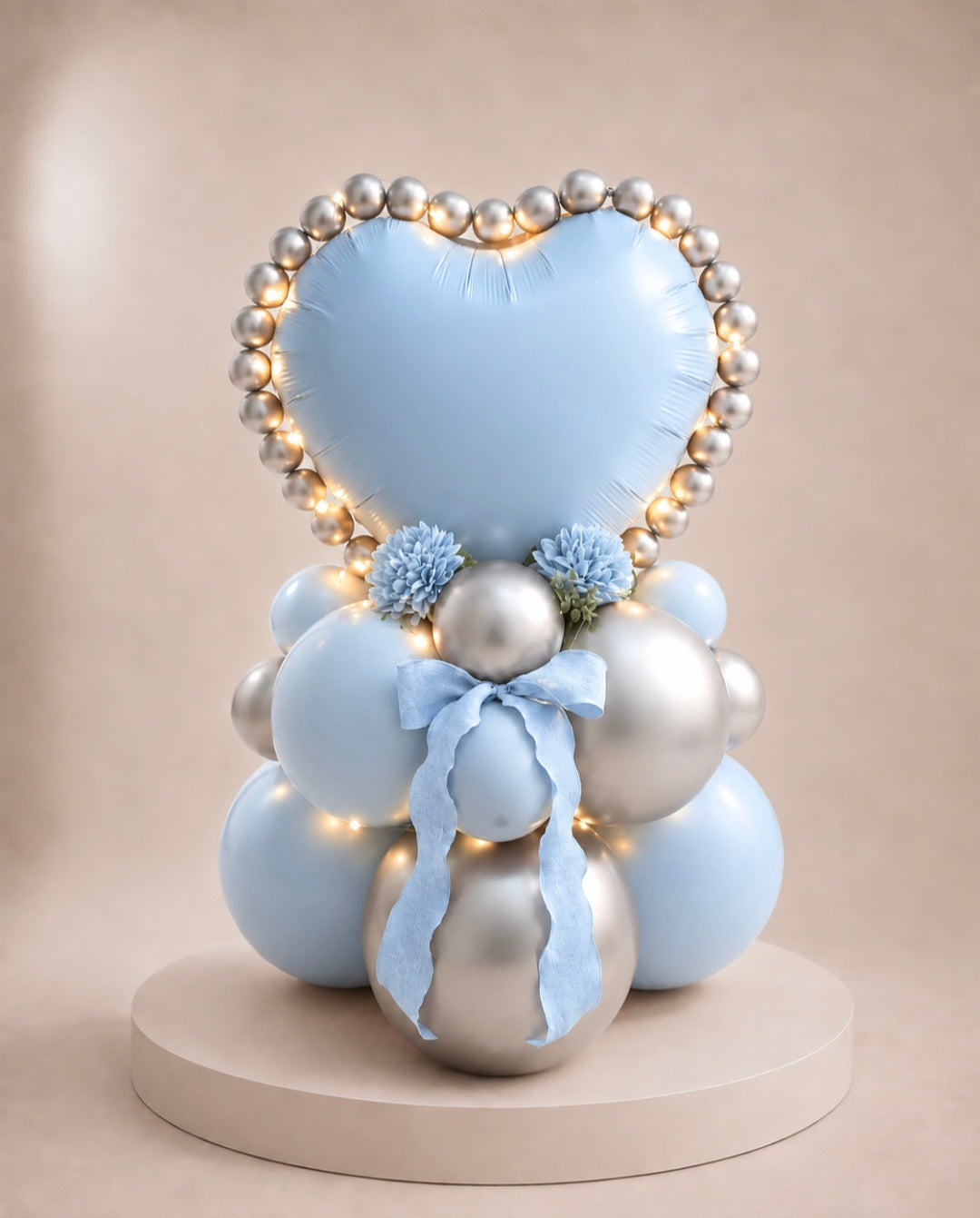 Heart Birthday Balloon Stack