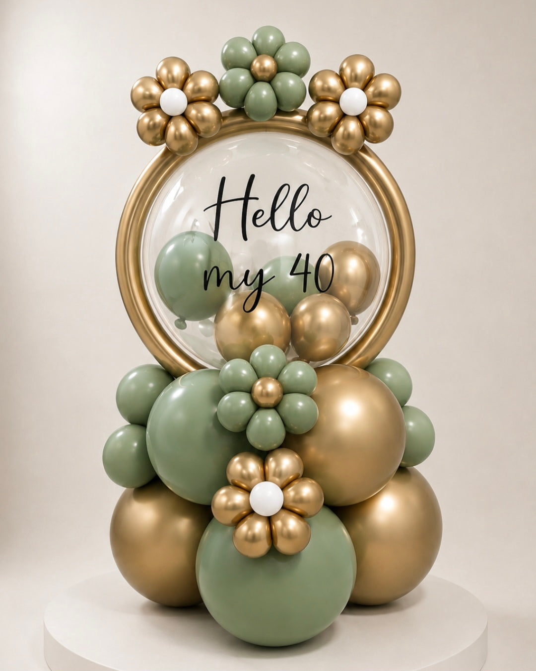 Floral Bubble Balloon Stack