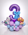 Paw Patrol Number Birthday Balloon Stack