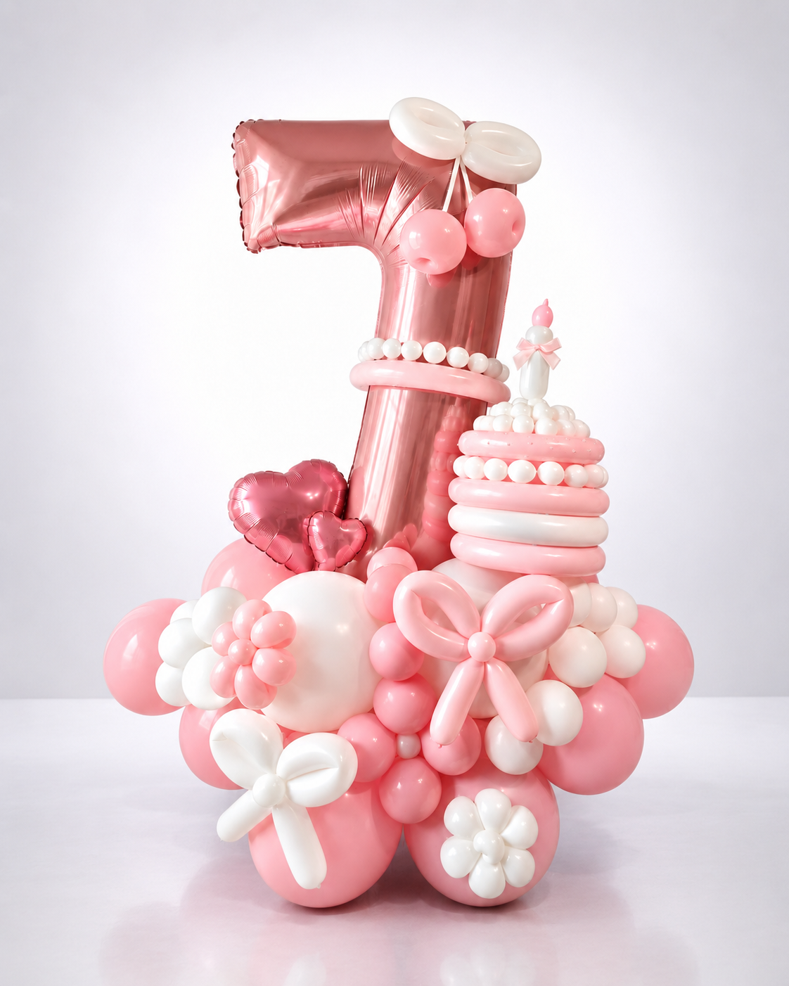 Cake & Cherry Balloon Number Display